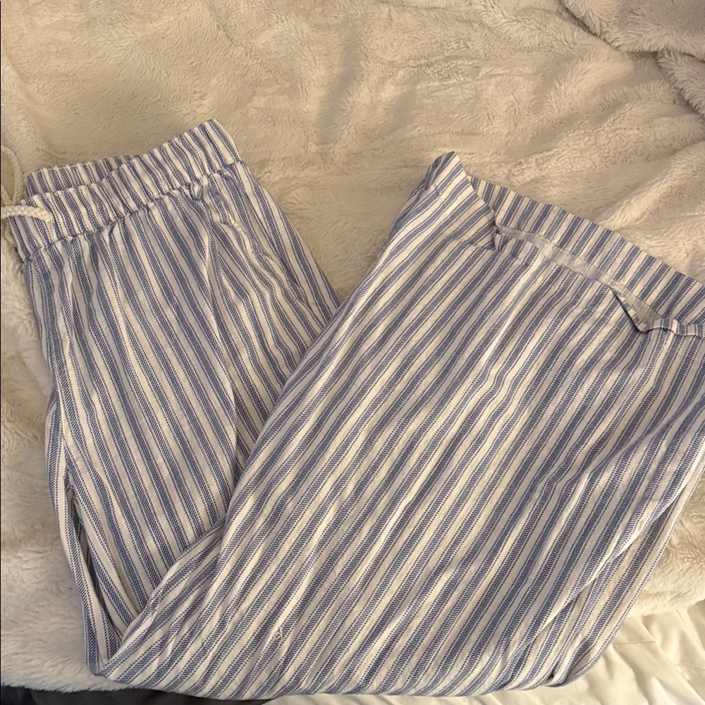 Torrid Blue and White Striped Pants
